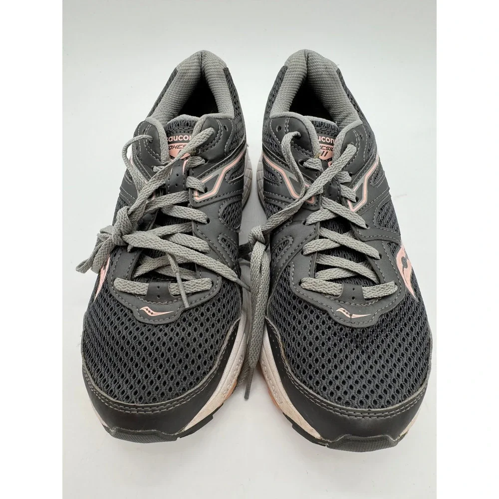 Saucony Cohesion 11 Women's US 8.5 Gray Pink Running Athletic Shoes